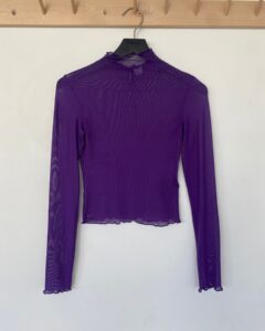 [ÖVER-19] Mörk lila mesh top Antal: 12 st | Storlek: XS 12 st